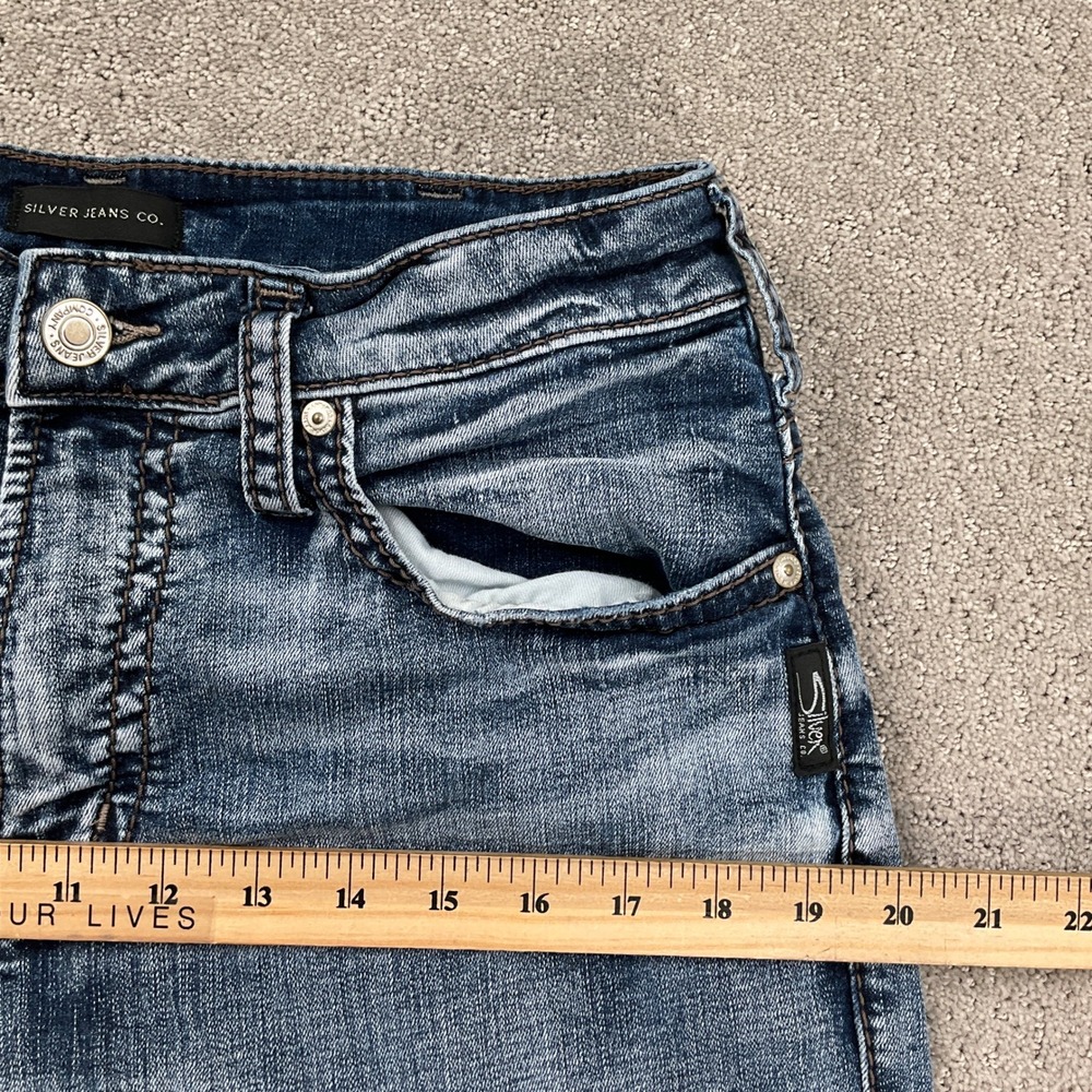 Silver Jeans Men 32W 32L Faded Blue Gordie‎ Straight Leg Western Stretch Denim - Picture 7 of 13